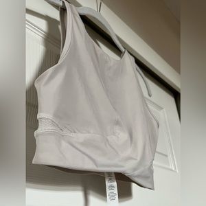 LULULEMON FINAL MILE CROPPED RUN TANK | Size 4 | Off-white